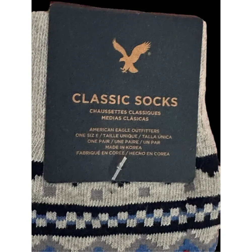 NEW ON WITH TAGS AEROPOSTALE Fair Isle Crew Socks fun pattern Socks Gifts Decors
